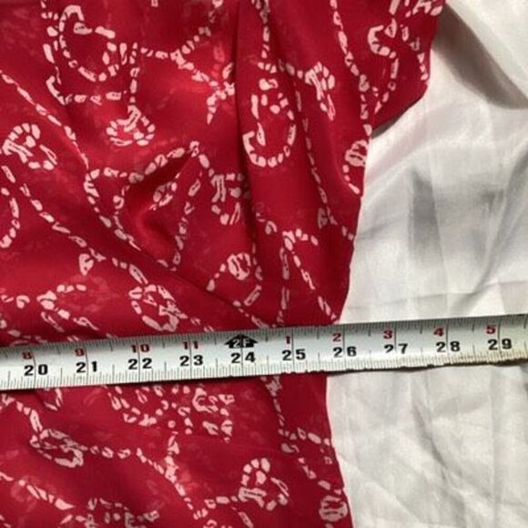 Susan Graver Style Women’s Embroidered Top Tunic Sz 2X Flowy Red - Picture 5 of 8